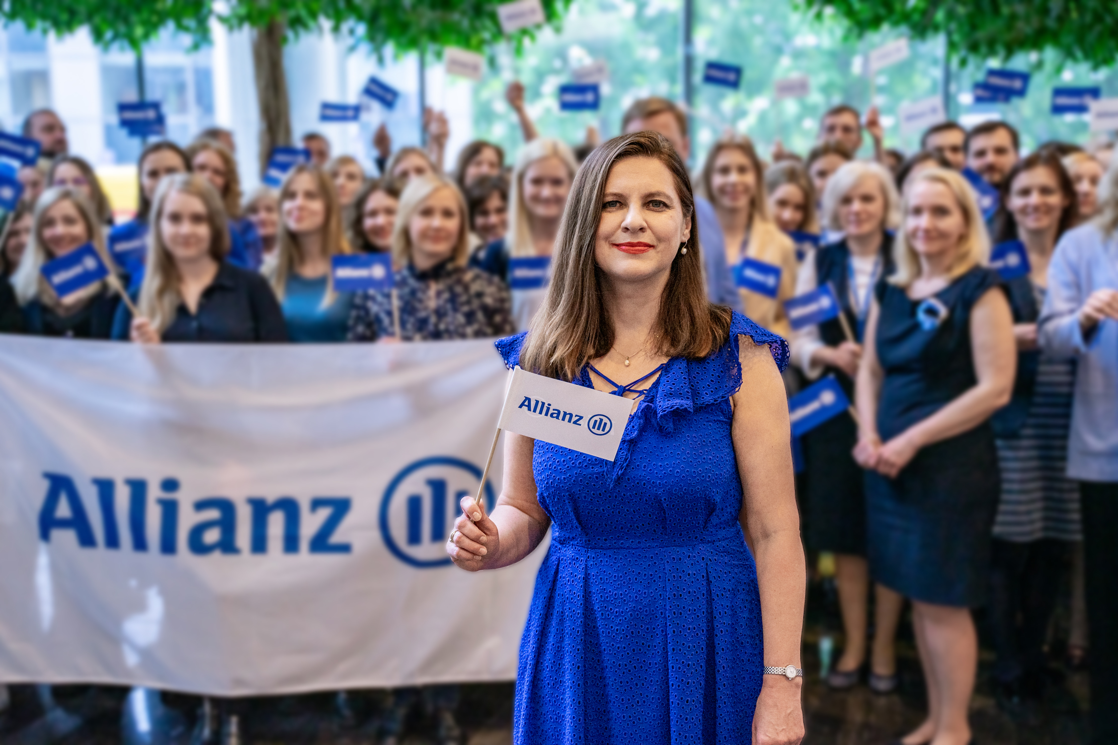 Allianz Lietuva generalinė direktorė Astos Grabinskė su komanda